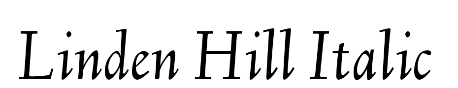 Linden Hill Italic Yazı tipi ücretsiz indir